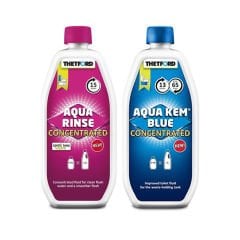 Thetford Aqua Kem Blue Concentrate + Aqua Rinse Concentrate Set Tuvalet Kimyasalları