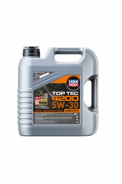 LIQUI MOLY 5W30 Motor Yağı Tam Sentetik Top Tec 4200 4 Litre