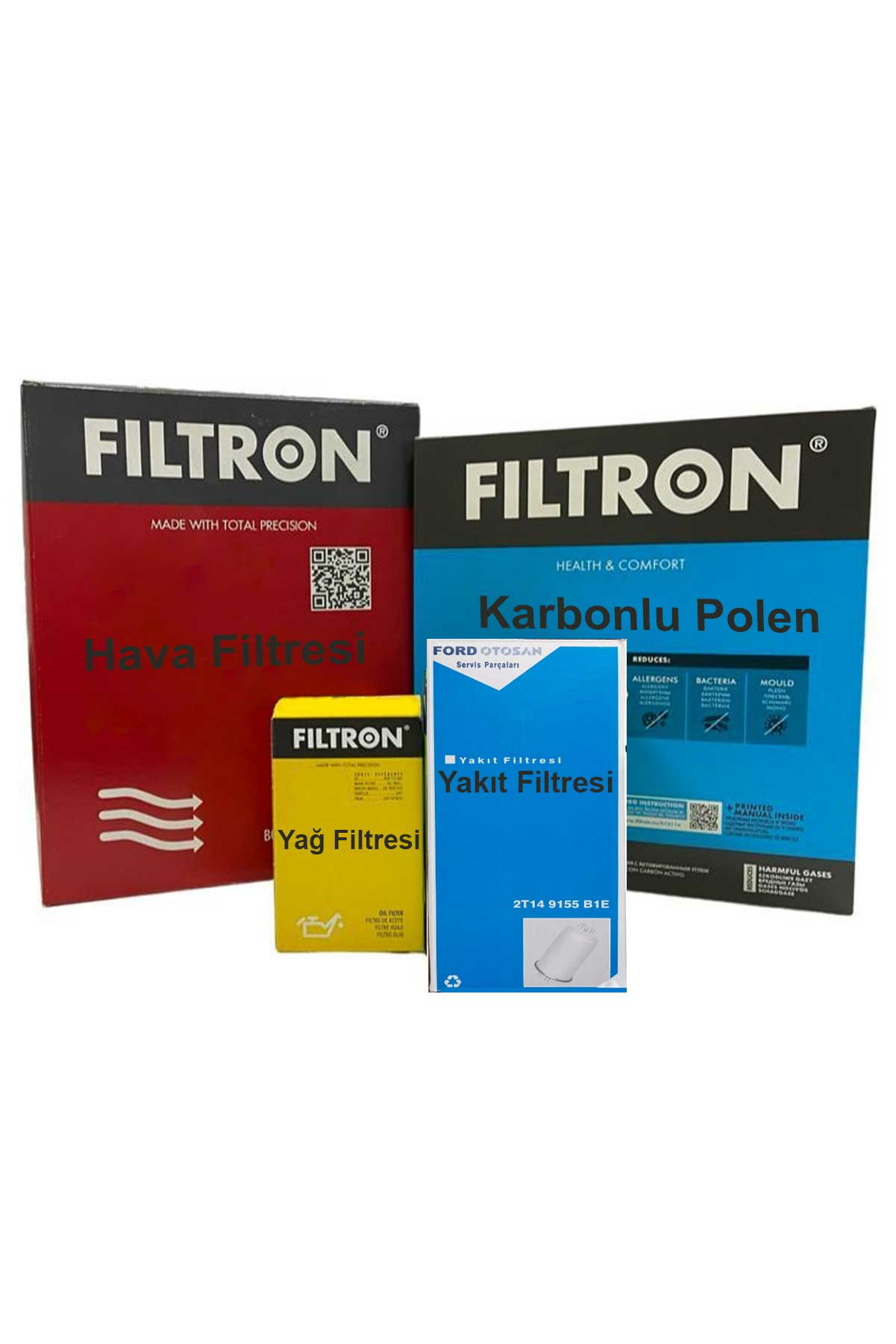 Ford Connect Filtre Bakım Seti 2002-2013 Filtron Otosan Hava+Yağ+Polen+Yakıt Filtresi (Orijinal)