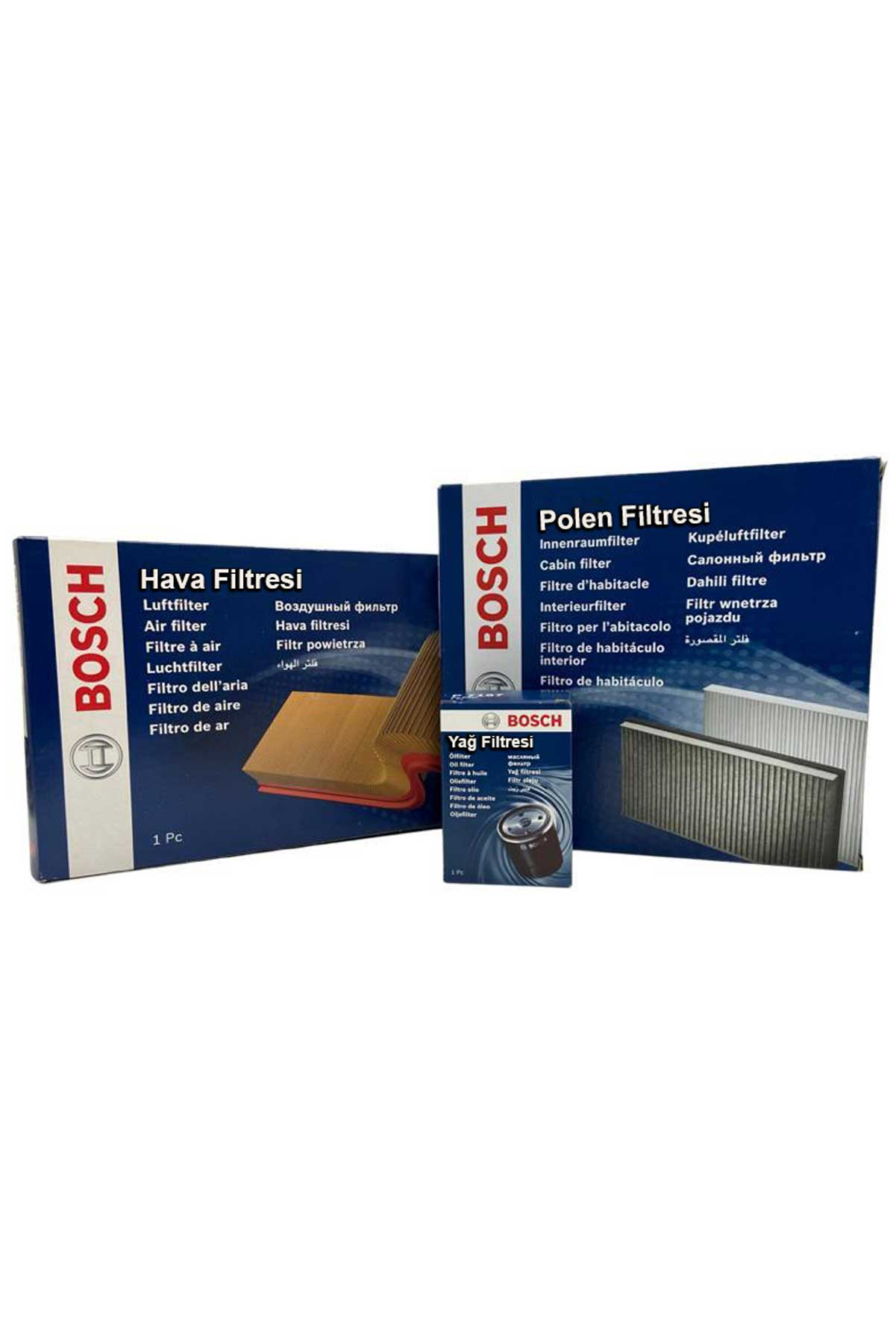 Toyota Hilux 3.0 Dizel Bosch Filtre Bakım Seti 2006-2014 Hava+Yağ+Standart Polen