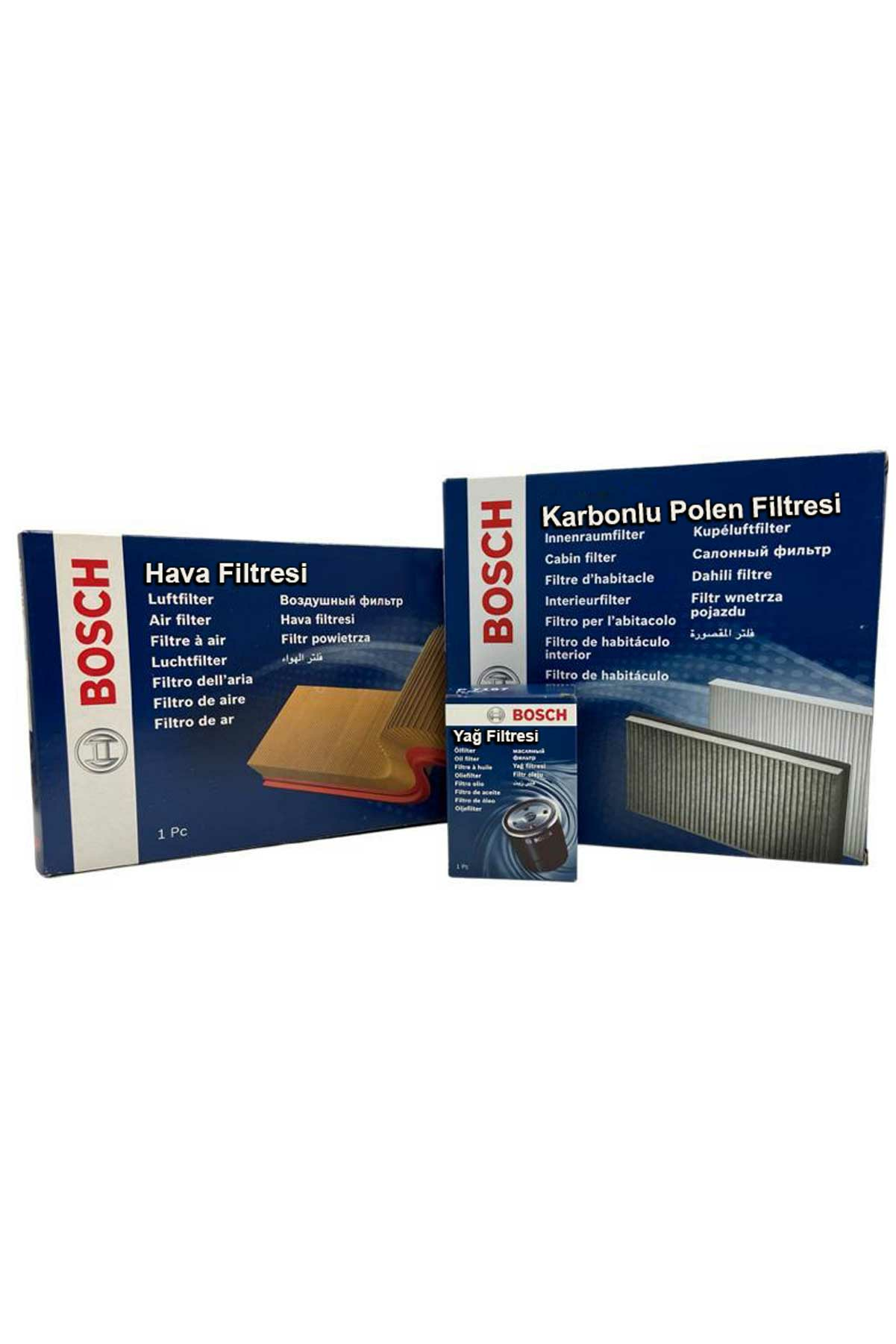Skoda Kodiaq 1.4 TSI Benzinli Bosch Filtre Bakım Seti Hava+Yağ+Karbonlu-Polen