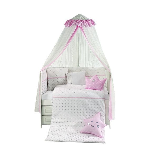 Pierre Cardin Queens Crown With Pink Bebek Uyku Seti