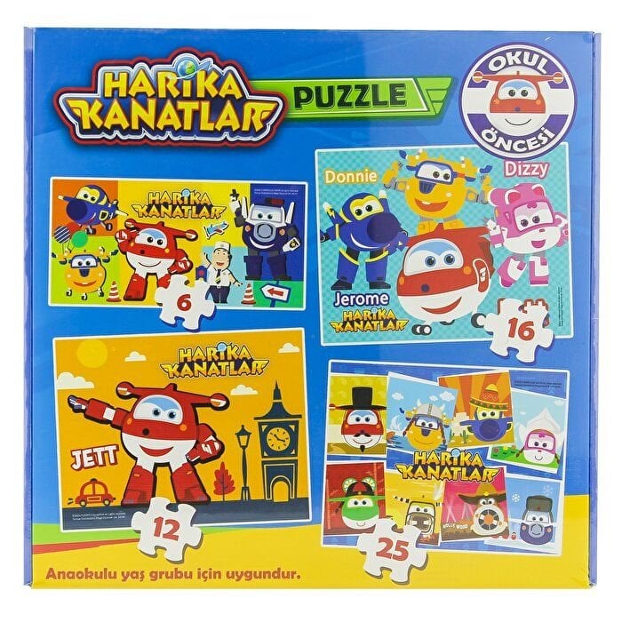 King Toys 17457 4 Lü Puzzle Seti Harika Kanatlar
