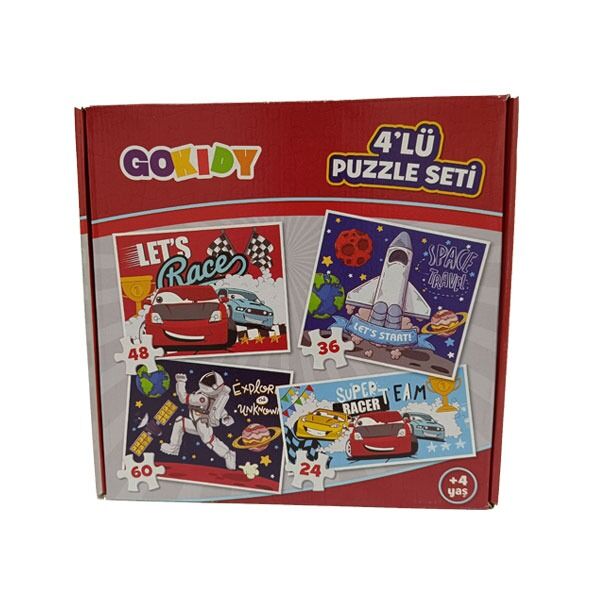 King Toys 9357 4'lü Puzzle Seti Kız/Erkek