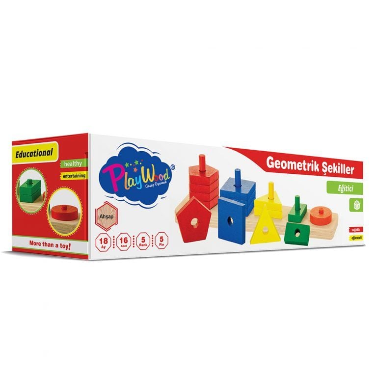 Play Wood Kutuda Ahşap Geometrik Şekiller