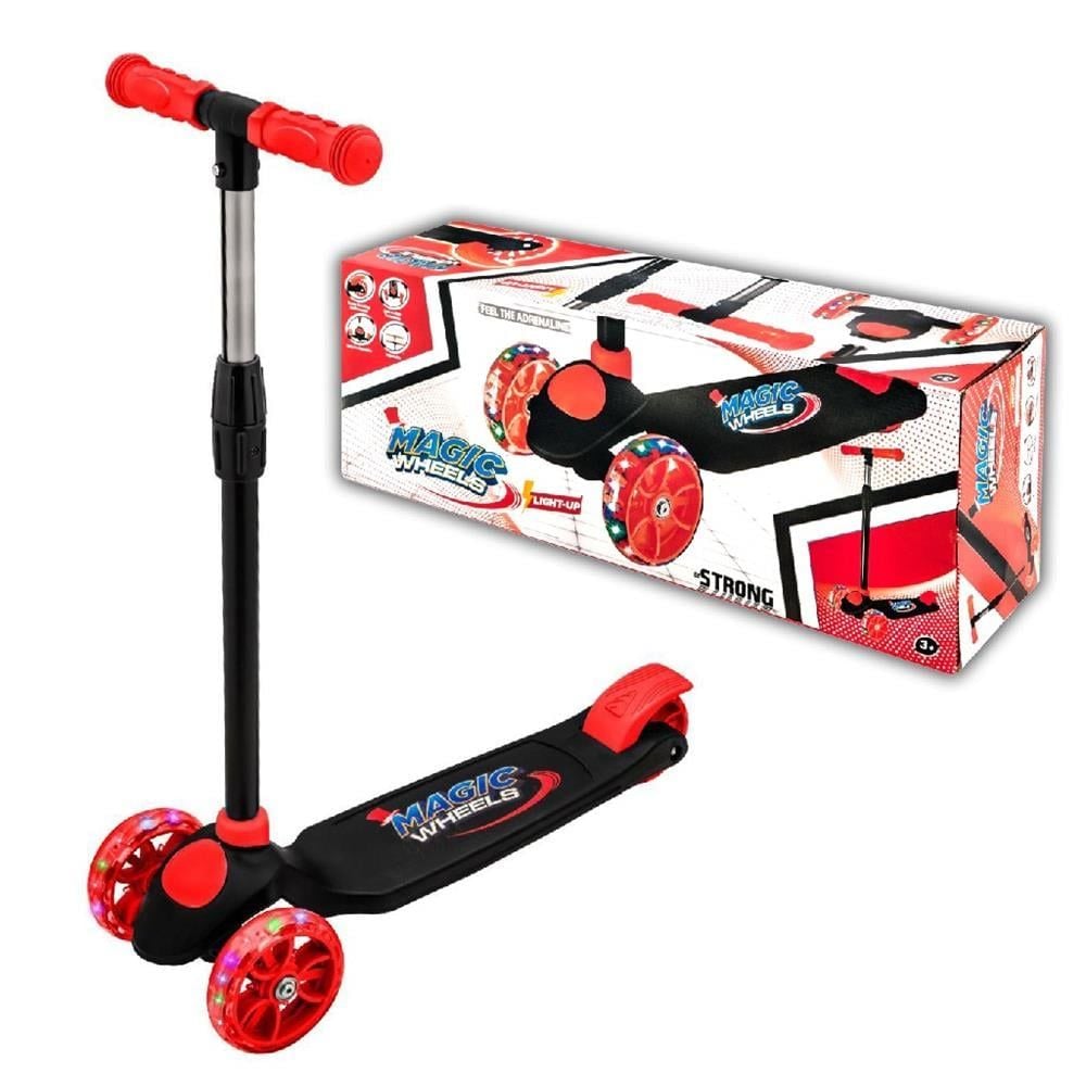 Beren BRN-2218 Scooter Işıklı Magic Wheels Kırmızı