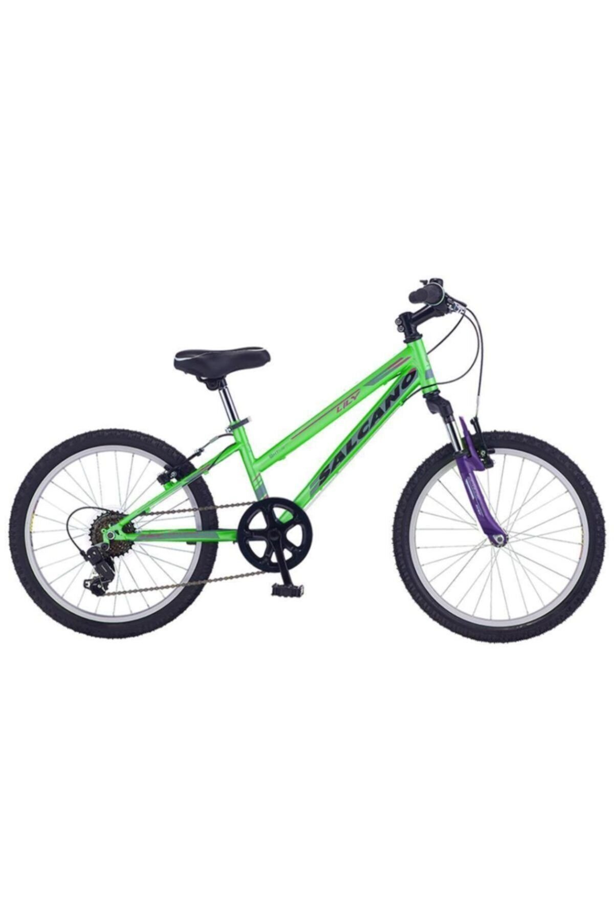 Salcano Lion 20 Jant (120-135 cm Boy) Erkek Çocuk Bisikleti-Mat Yeşil Turuncu Gri