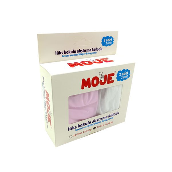 Moje Lüks Kokulu Alıştırma Külodu 2'li Pembe/Beyaz-Medium