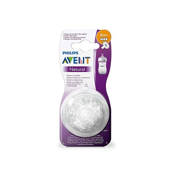 Philips Avent Nat Biberon Emzik 6M+ 2 Li