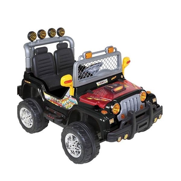 Aliş Mega Jeep Kumandalı Çift Kişilik Akülü Araba 12V Siyah