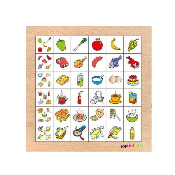 Chiva Resimdekileri Bul Yiyecekler Ahşap Puzzle