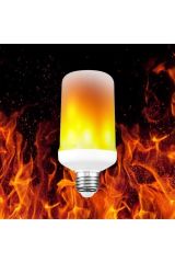 2 Adet Dekoratif Alev Ateş Şömine Efekti Veren Led Ampül Lamba Aydınlatma 2 Adet