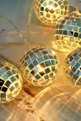 Mini Disko Topu Dekoratif Süsleme 10’lu Led Işık Zinciri