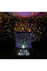 Star Master Pilli Projeksiyonlu Led Yıldızlı Renkli Gece Lambası