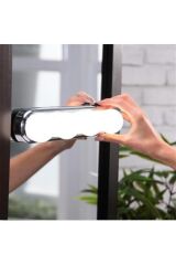 2 Adet Banyo Mutfak Stüdyo Makyaj Aynası Işığı Pilli Vantuzlu Taşınabilir 4 Led Ampul