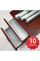 Yapışkanlı Mutfak Tezgah Dolap Koruyucu Folyo 10 Mt *2 Adet Gümüş Renk