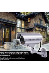 Sahte Güvenlik Kamerası İç Ve Dış Mekan Için %100 Gerçekçi Işıklı Sahte Kamera