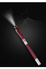 Lazer Işıklı Teleskopik Uzayabilen Sunum Yapma Kalemi Çubuğu Kırmızı