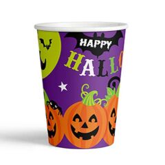 Happy Halloween 8'li Tabak ve Bardak Kağıt Karton Kullan At