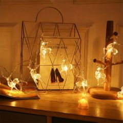 Yılbaşı Noel LED Ren Geyiği Işık Zinciri Fener Ev Partisi Vitrin Dekor 10lu Işık