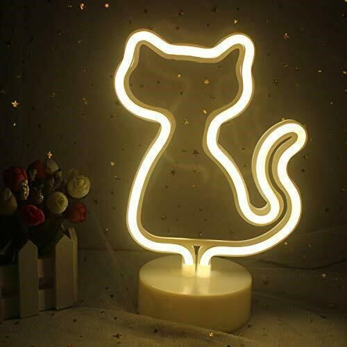 Sarı Kedi Neon Lamba Usb Ve Pilli Cat Neon Led Işık