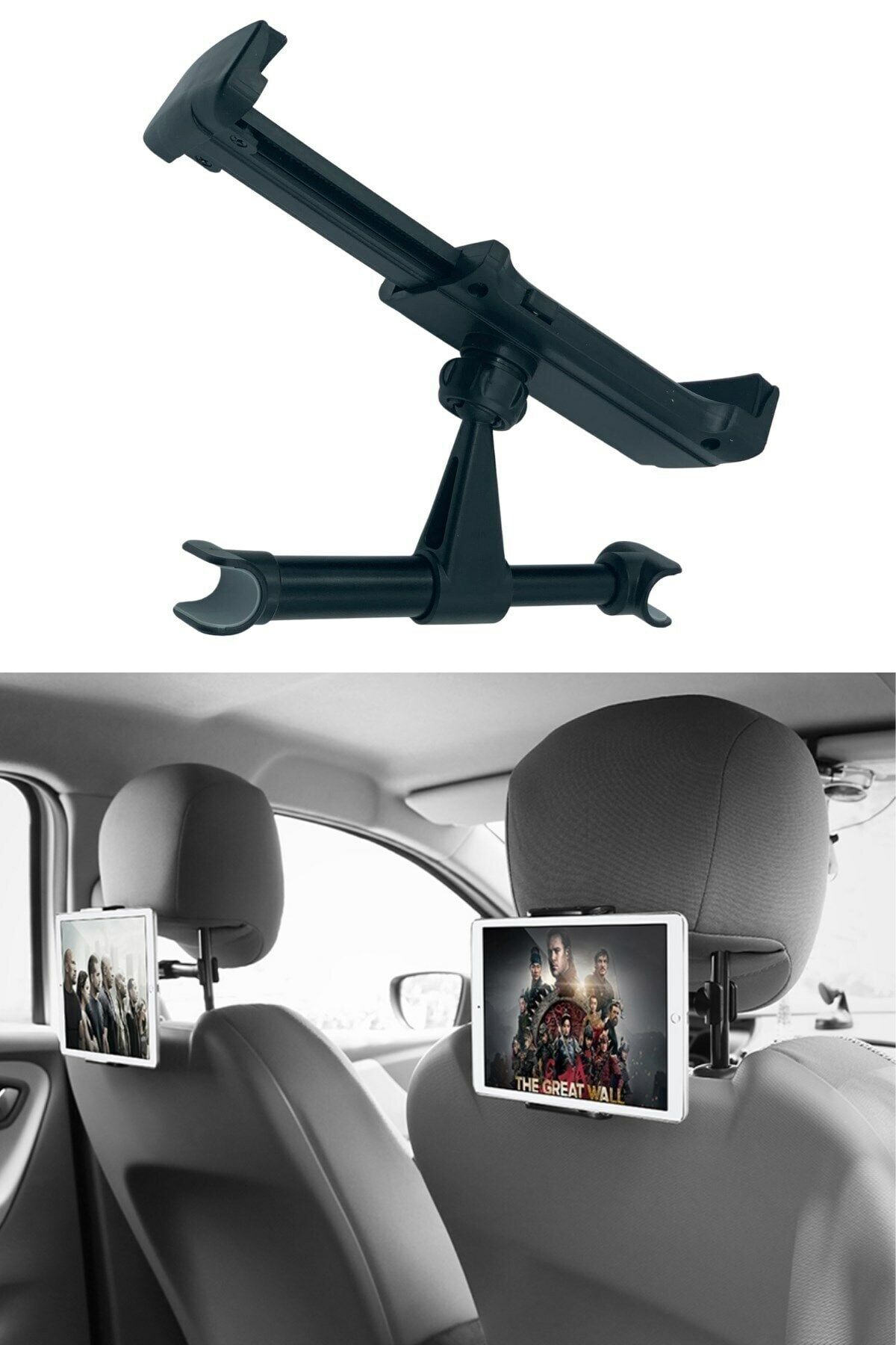 2 Adet Araba Oto Koltuk Arkası Telefon Tablet Tutucu Ayarlanabilir 360 Derece Dönebilen Pratik Stand