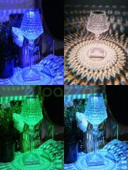 16 Renk 4 Mod Diamond Aydınlatma Masa Lambası Kristal Abajur Dokunmatik & Kumandalı Usb Şarjlı