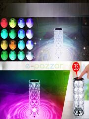16 Renk 4 Mod Diamond Aydınlatma Masa Lambası Rose Silindir Dokunmatik & Kumandalı Usb Şarjlı