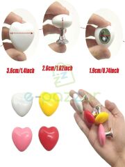 4 Adet Renkli Kalp Tasarımlı Dolap Çekmece Mobilya Pencere Çok Amaçlı Yapışkanlı Kulp Askısı