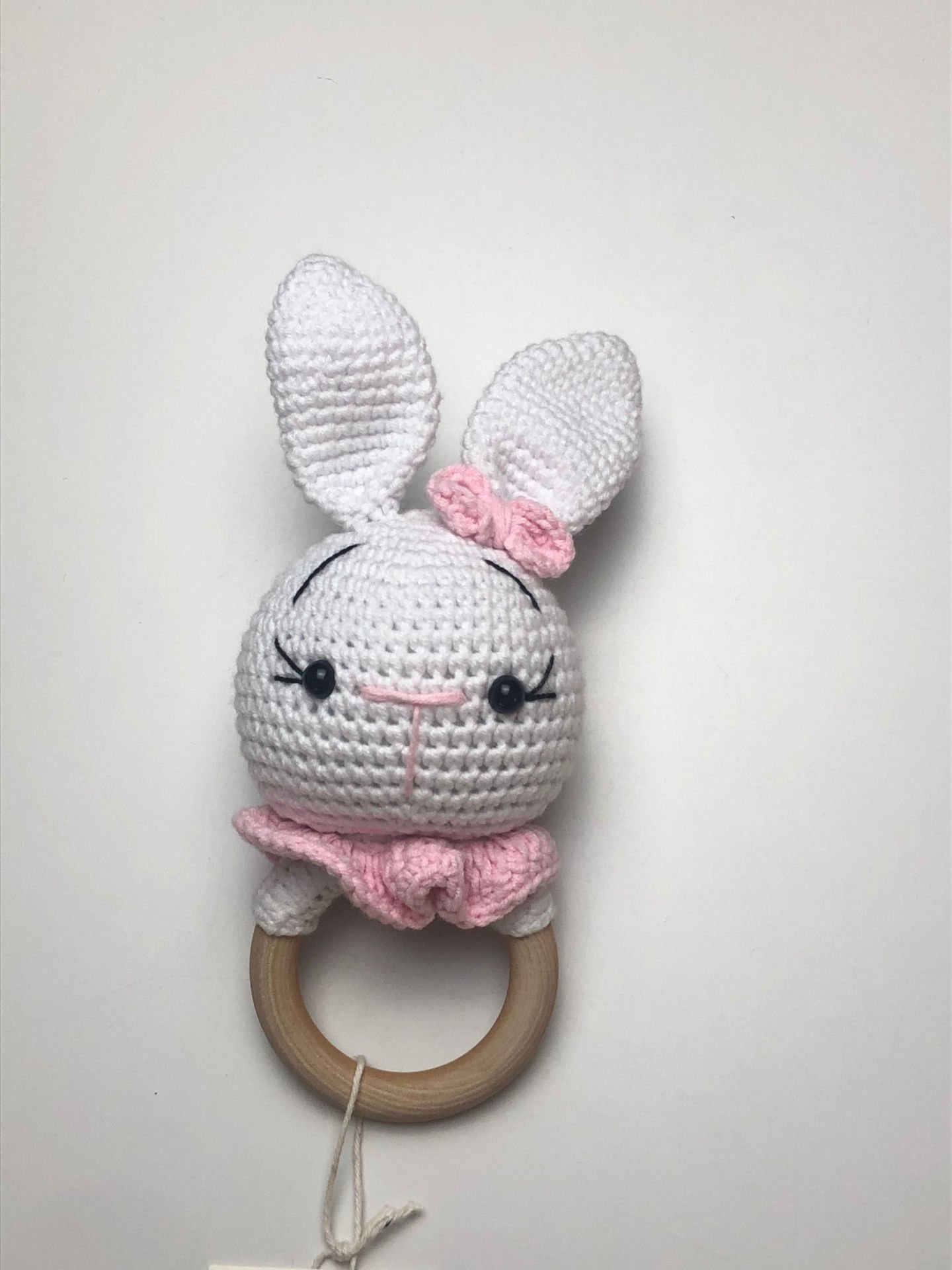 Amigurumi %100 Organik Pembe Çıngırak El Örgüsü