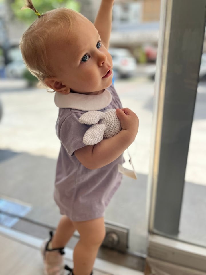 Kız Bebek-Çocuk %100 Organik Pamuk Mor Elbise