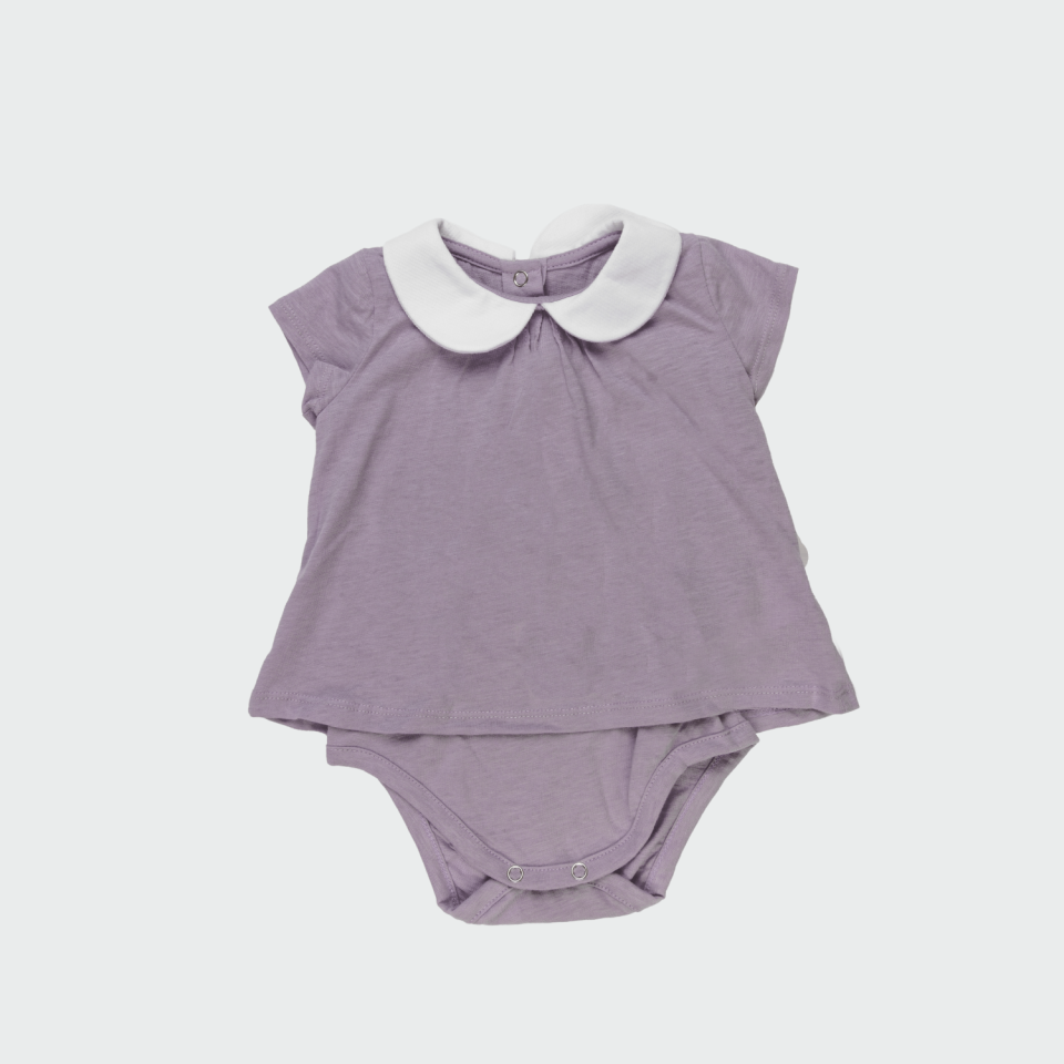 Kız Bebek-Çocuk Organik Mor Elbise