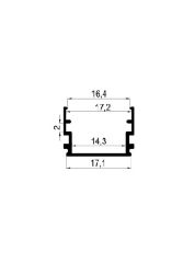 Alüminyum Boş Kasa Led Profil Yerli Kasa Opak Cam 120Cm