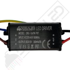 1-3X1W 350Ma 3-12V Power Led Driver IP67 Power Led Sürücü