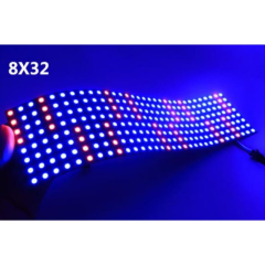 WS2812B Matrix Dijital Esnek Ekran 8x32 RGB Led Ayrı Ayrı Adresli Matrix Ekran 5V