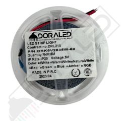 5V Şerit Led 2835 Beyaz 60 Led 5 Volt Şerit Led (IP20) (5 Metre)