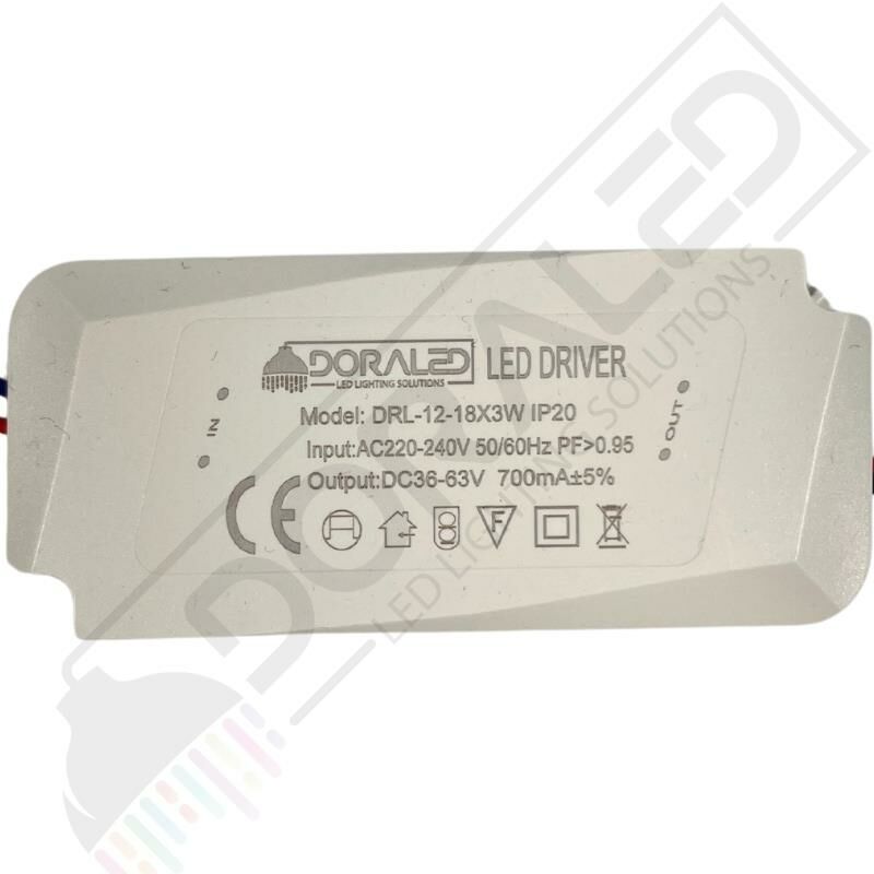 12-18X3W 700Ma 36-63V Power Led Driver IP20 Power Led Sürücü