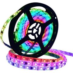 12V 3 Çipli 5050 RGB Şerit Led IP20 Metrede 60 Led (5 Metre)