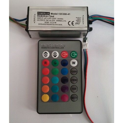 Rgb Power Led Driver Sürücü Ir Kumandalı 12-21 Led