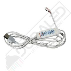 Çift Renk 100 cm Dimmer'li USB Erkek Kablo 2 Amper On/Off Switch'li Ucu Açık Dim Edilebilir USB Kablo