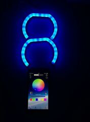 Bluetooth Cep Telefonundan RGB Şerit LED Kontrol Modülü 6A 5-24V Kablolu