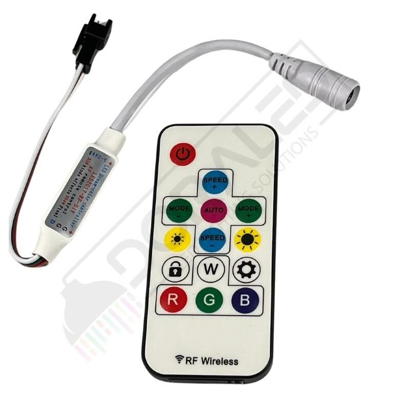 SP104E WS2811-WS2812 Volt ARGB Pixel Kontrol Cihazı RF Kumandalı Magic Led