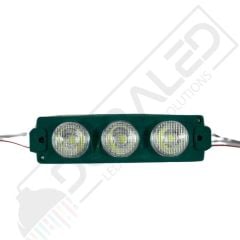 12 Volt Yeşil 3 Watt 3 lü Lensli 3030 Reklamcı Modül (10 Adet)