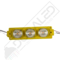 12 Volt Amber (Sarı) 3 Watt 3 lü Lensli 3030 Reklamcı Modül (10 Adet)