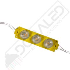 12 Volt Amber (Sarı) 3 Watt 3 lü Lensli 3030 Reklamcı Modül (10 Adet)