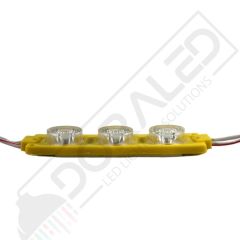 12 Volt Amber (Sarı) 3 Watt 3 lü Lensli 3030 Reklamcı Modül (10 Adet)