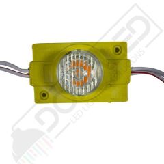 12 Volt Amber (Sarı) 1,5 Watt Tekli Lensli 3030 Reklamcı Modül (10 Adet)