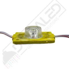 12 Volt Amber (Sarı) 1,5 Watt Tekli Lensli 3030 Reklamcı Modül (10 Adet)