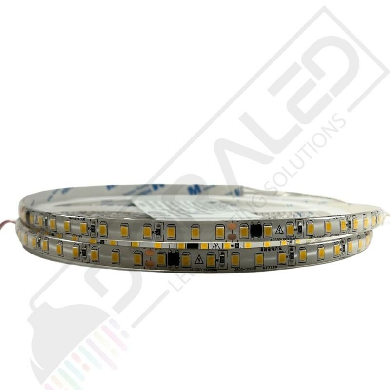 220 Volt Dim Edilebilir Şerit Led 10 Cm De Kesilebilir M/120 Led Gün Işığı 5M İP65