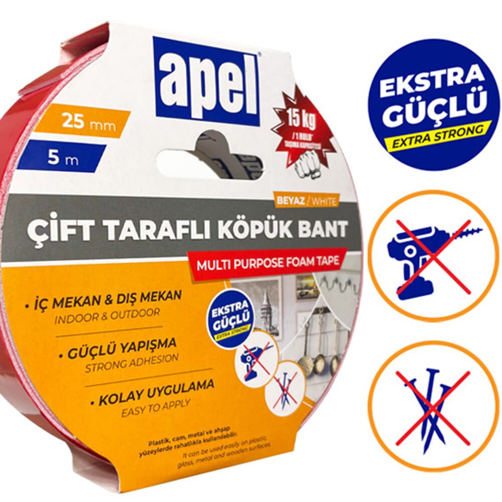 APEL Çift Taraflı Köpük Bant